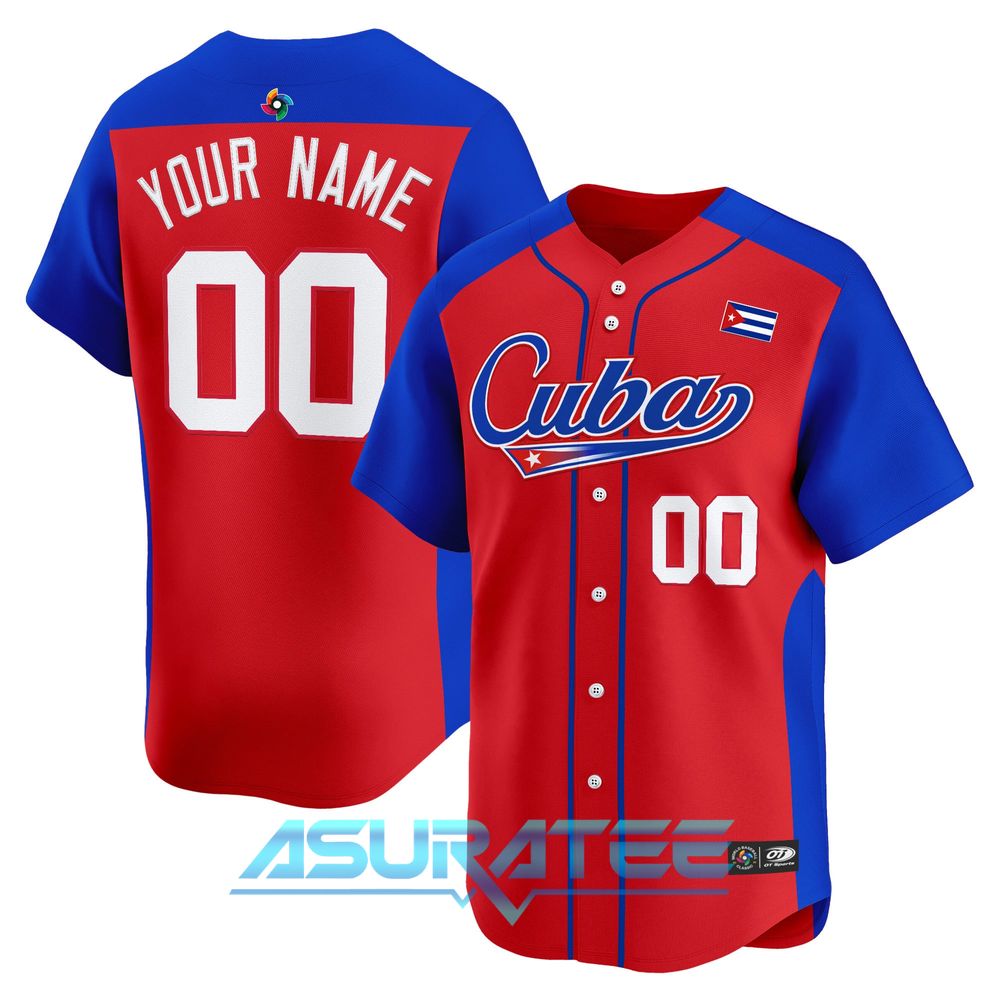 Team Cuba World Baseball Classic 2026 Custom Name Baseball Jersey