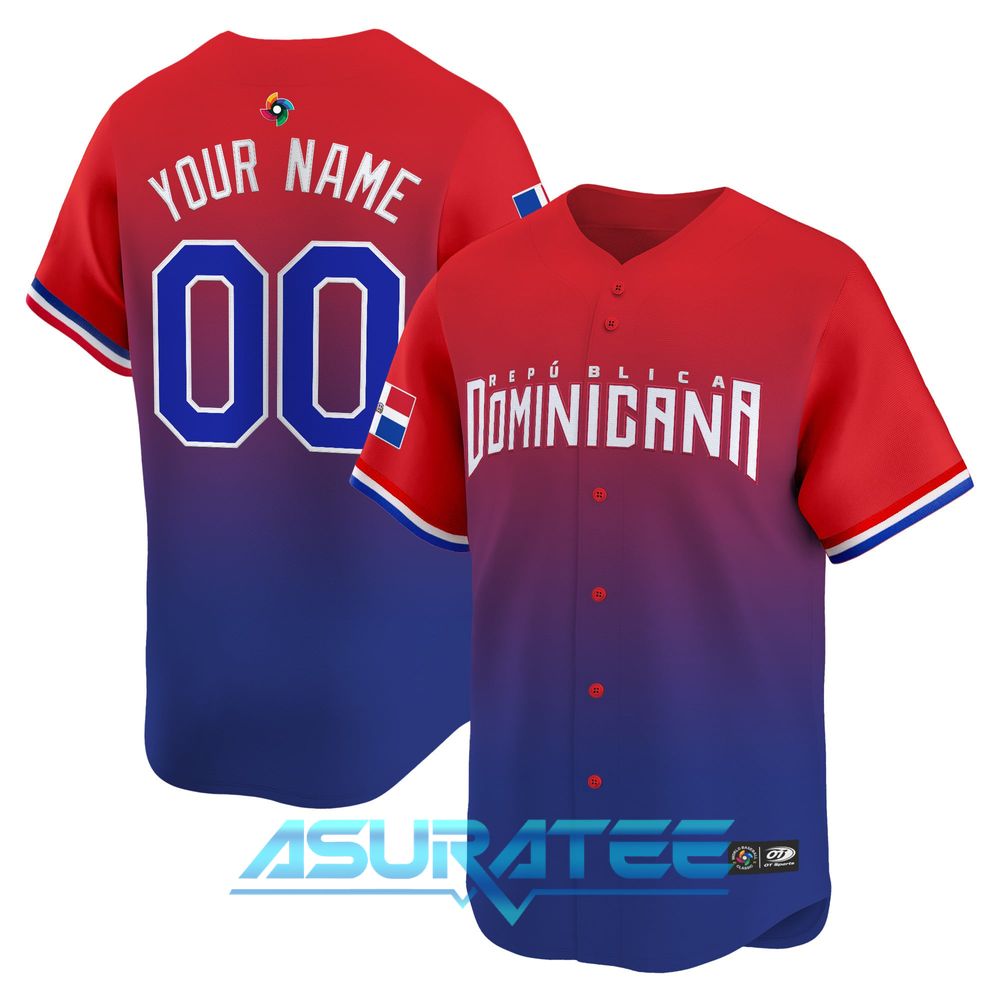 Team Dominican Republic World Baseball Classic 2026 Custom Name Baseball Jersey