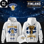 Team Finland 2026 IIHF Ice Hockey World Champions Hoodie T-Shirt