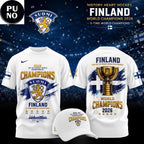 Team Finland 2026 IIHF Ice Hockey World Champions Hoodie T-Shirt