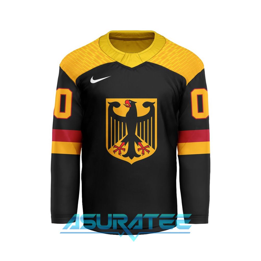 Team Germany 2026 Winter Olympics Black Hockey Jersey