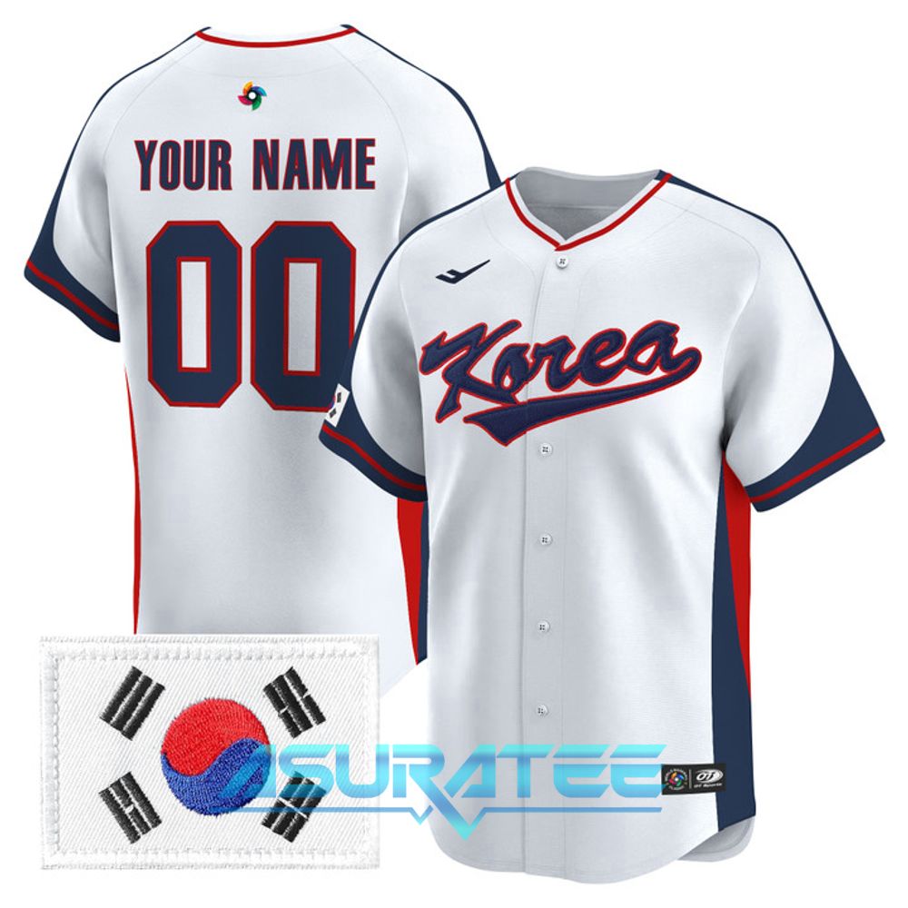 Team Korea World Baseball Classic 2026 Custom Name Baseball Jersey