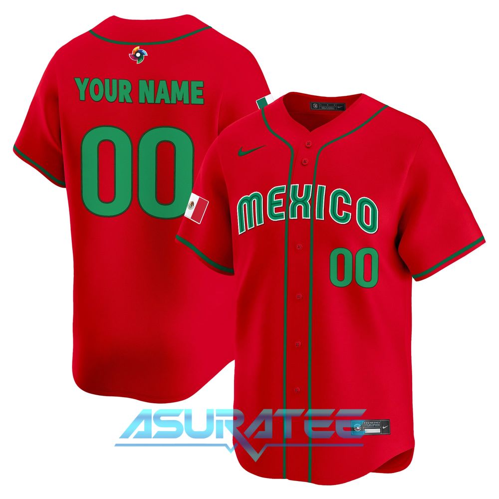 Team Mexico World Baseball Classic 2026 Custom Name Baseball Jersey