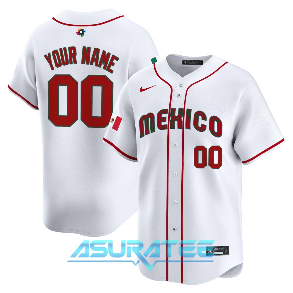 Team Mexico World Baseball Classic 2026 Custom Name Baseball Jersey