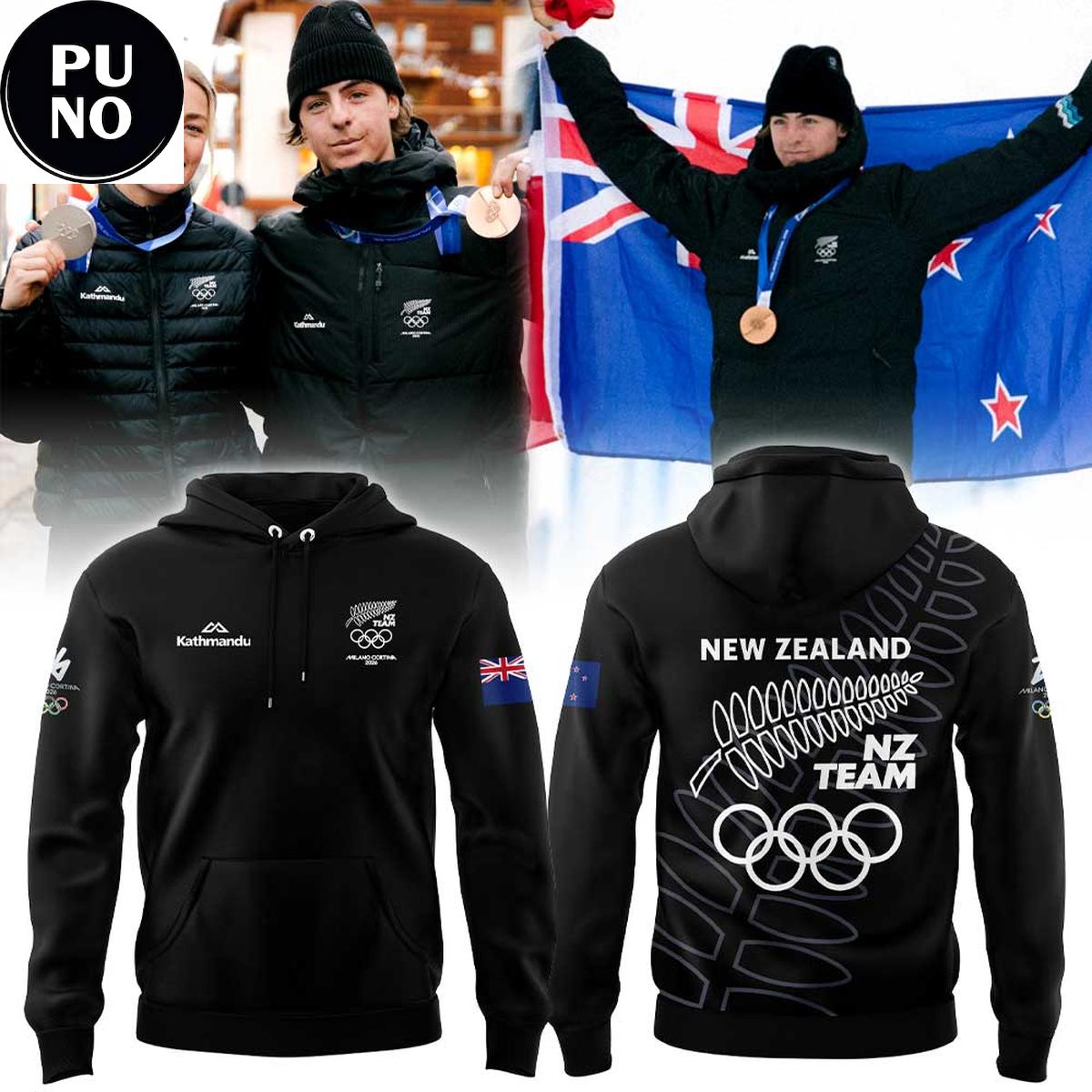 Team New Zealand 2026 Winter Olympics Milano Cortina Hoodie