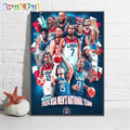 Team USA 2024 Usa Men’s National Basketball Wall Art Poster Canvas