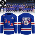 Team USA 2026 Olympic Milano Cortina Golden Men Champs Hockey Jersey