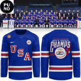 Team USA 2026 Olympic Milano Cortina Golden Men Champs Hockey Jersey
