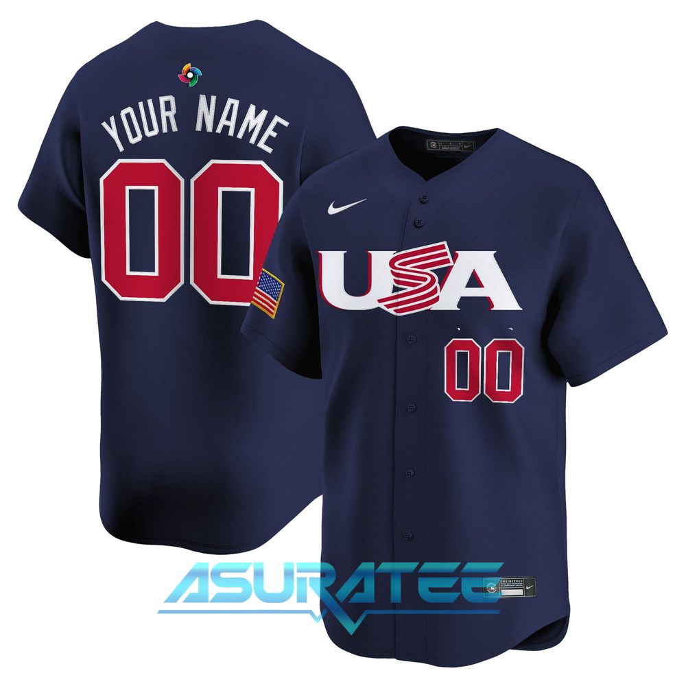Team USA World Baseball Classic 2026 Custom Name Baseball Jersey