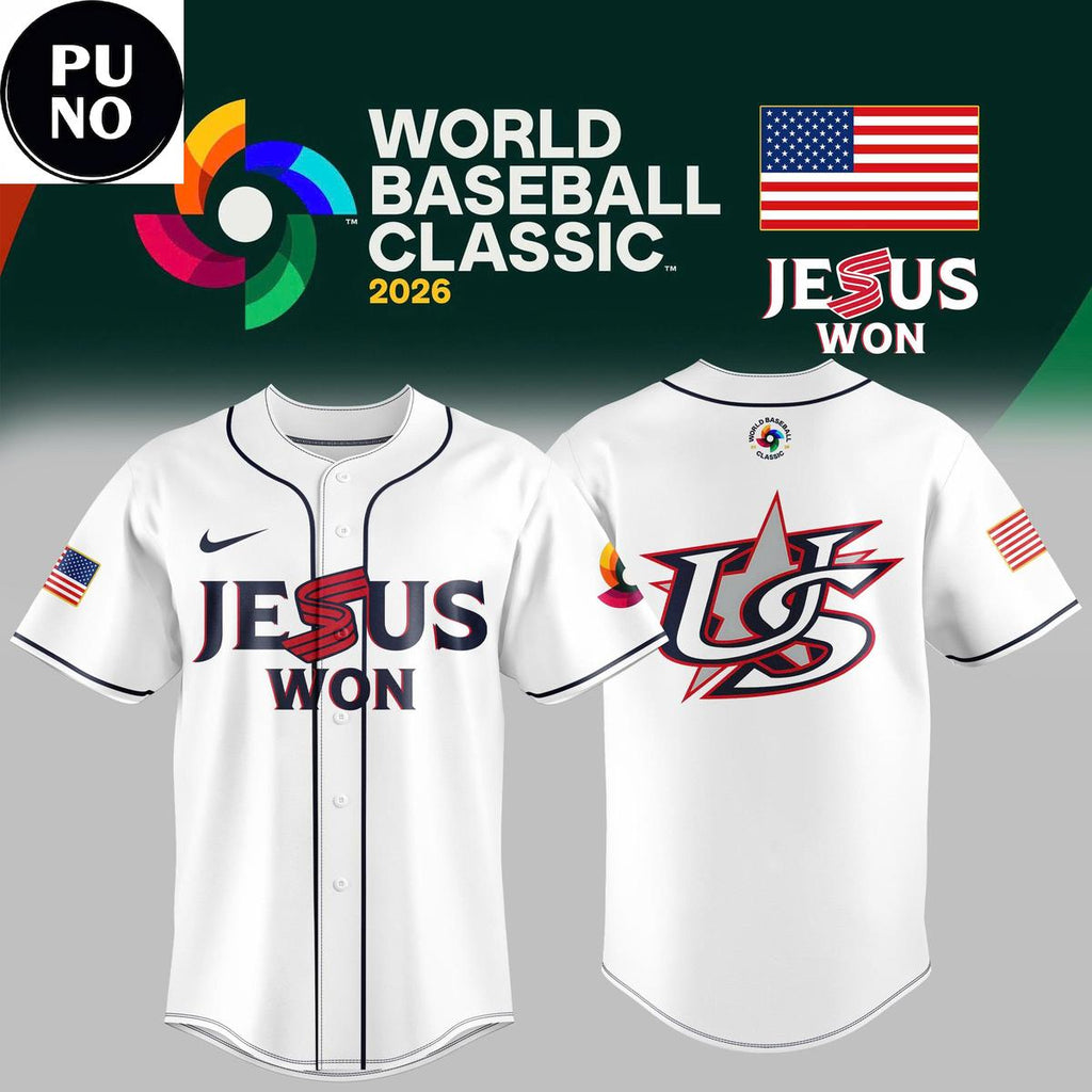 Team USA x Jesus won 2026 World Baseball Classic Baseball Jersey