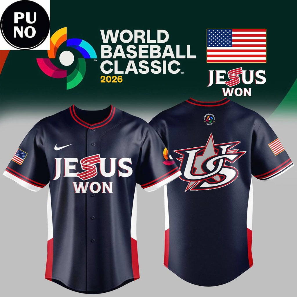 Team USA x Jesus won 2026 World Baseball Classic Baseball Jersey