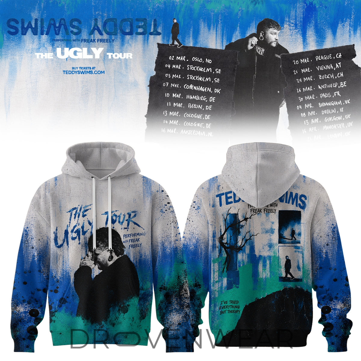 Teddy Swims Special Edition Hoodie The Ugly Tour 2026 Ver2