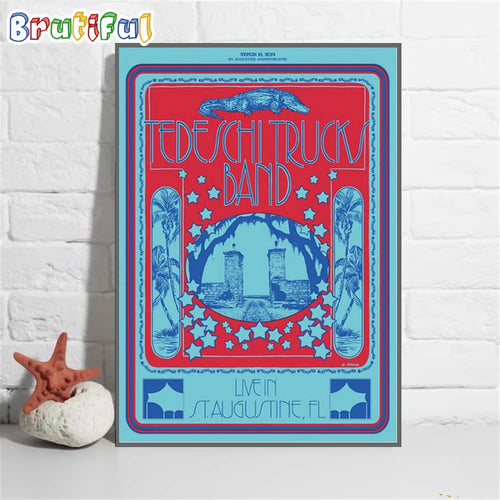 Tedeschi Trucks March 16 2024 St Augustine FL Tour Wall Art Poster Canvas