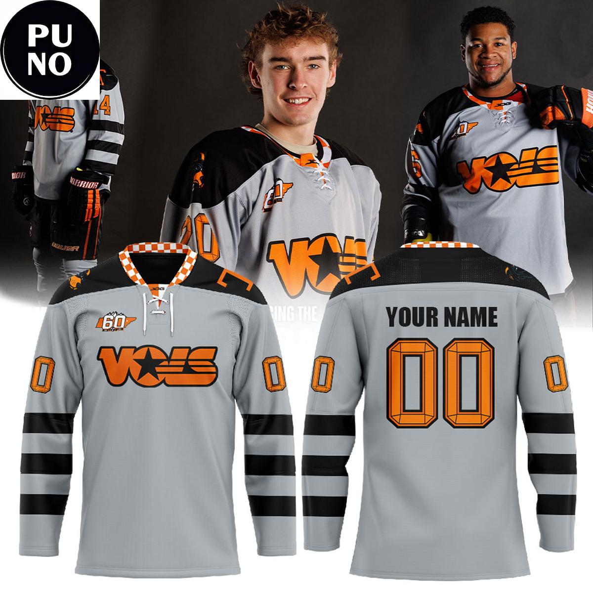 Tennessee Hockey 60th Anniversary Throwback 2026 Personalized Hockey Jersey