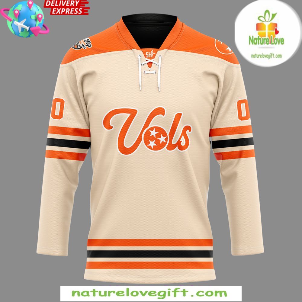Tennessee Ice Hockey Jersey 2026 Cream Team Apparel