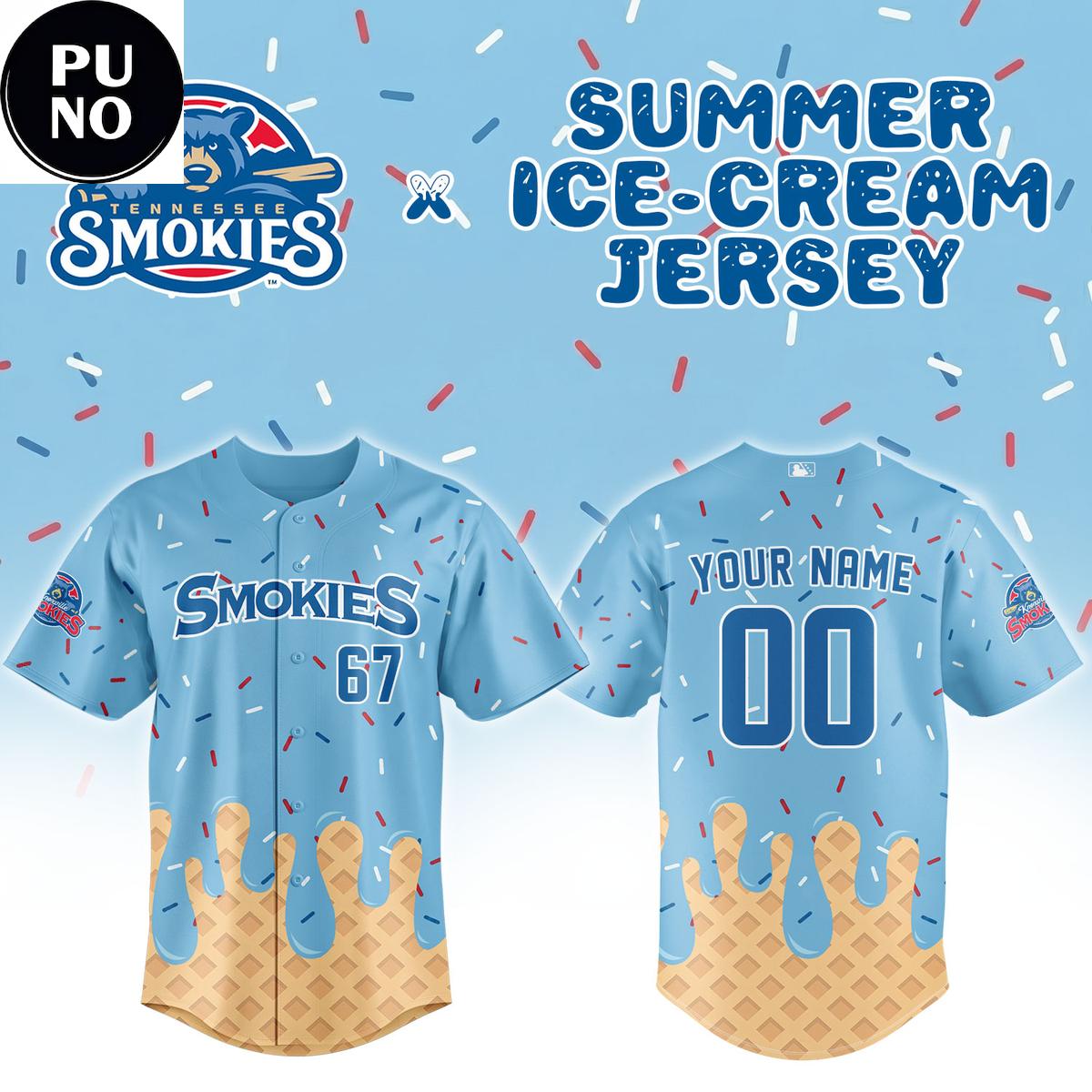 Tennessee Smokies x Summer Ice Cream 2026 Personalized Baseball Jersey