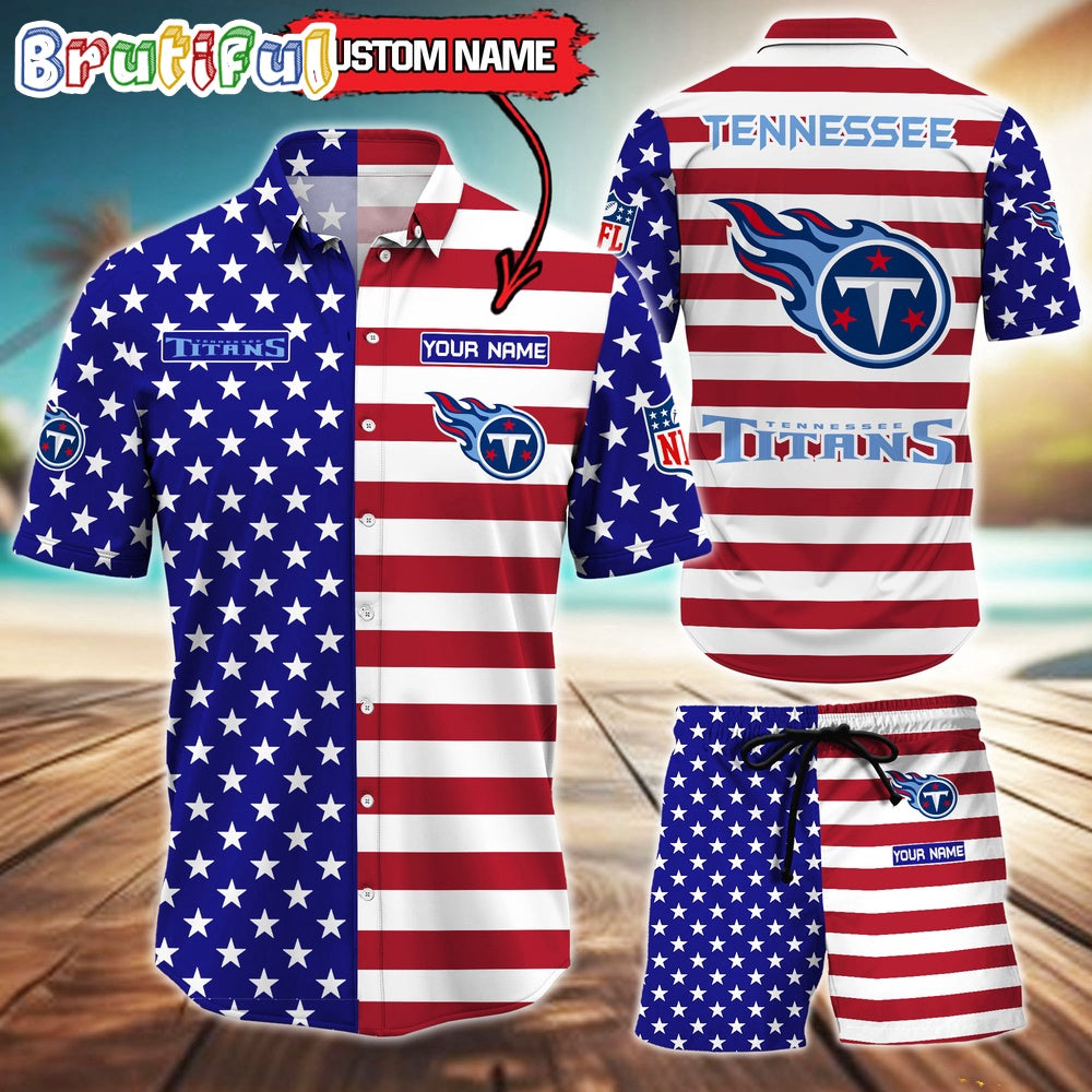 Tennessee Titans American Flag Hawaii Shirt
