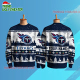 Personalized Tennessee Titans Nfl Snow Ugly Christmas Sweater