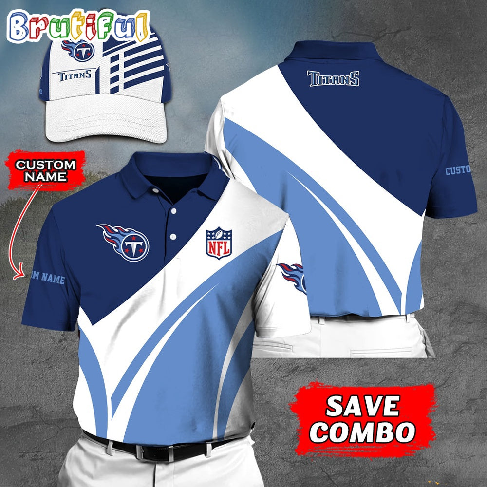 Tennessee Titans Polo Shirt Custom Name Football Polo Shirts