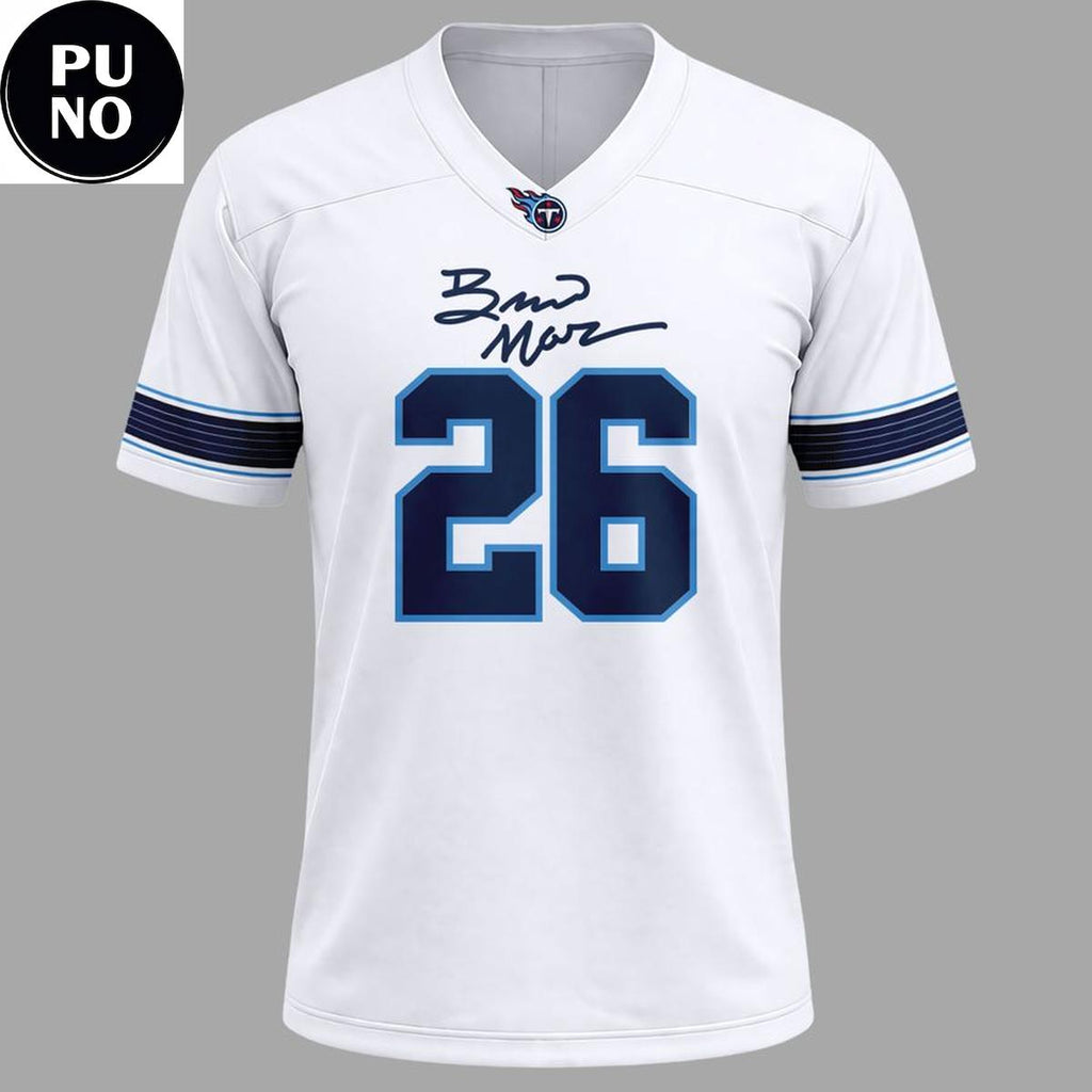 Tennessee Titans x Bruno Mars The Romantic Tour 2026 Football Jersey