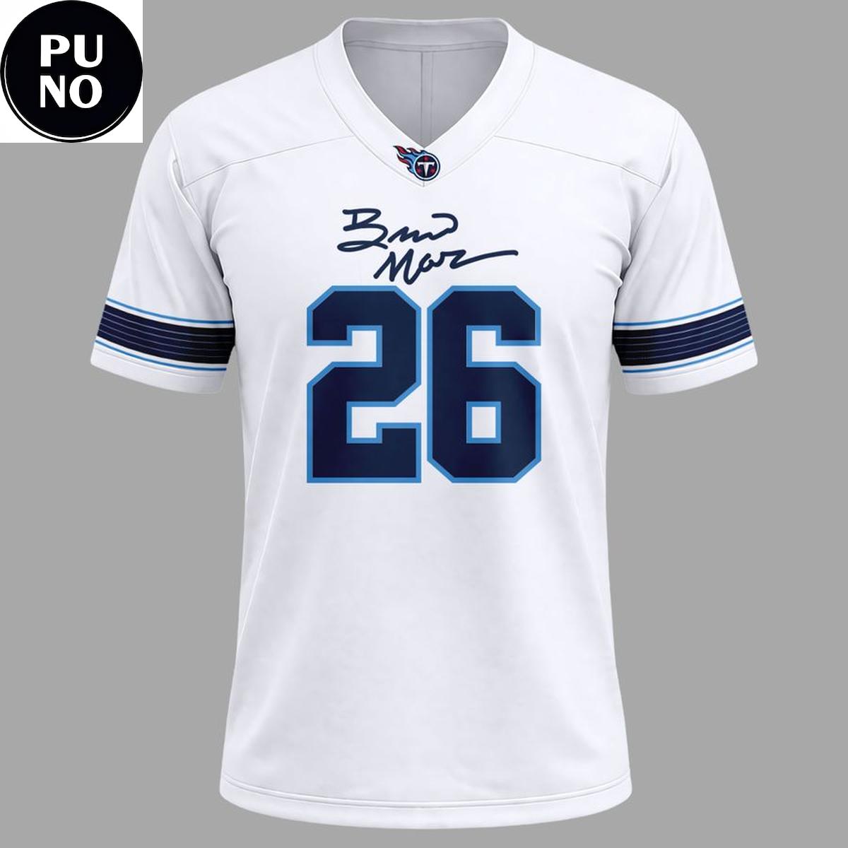 Tennessee Titans x Bruno Mars The Romantic Tour 2026 Football Jersey