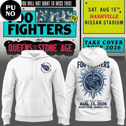 Tennessee Titans x Foo Fighters Take Cover Tour 2026 Hoodie T-Shirt