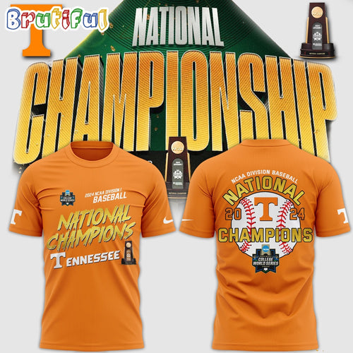 Tennessee Volunteers Champion 2024 NCAA Division I Baseball 3D Shirt
