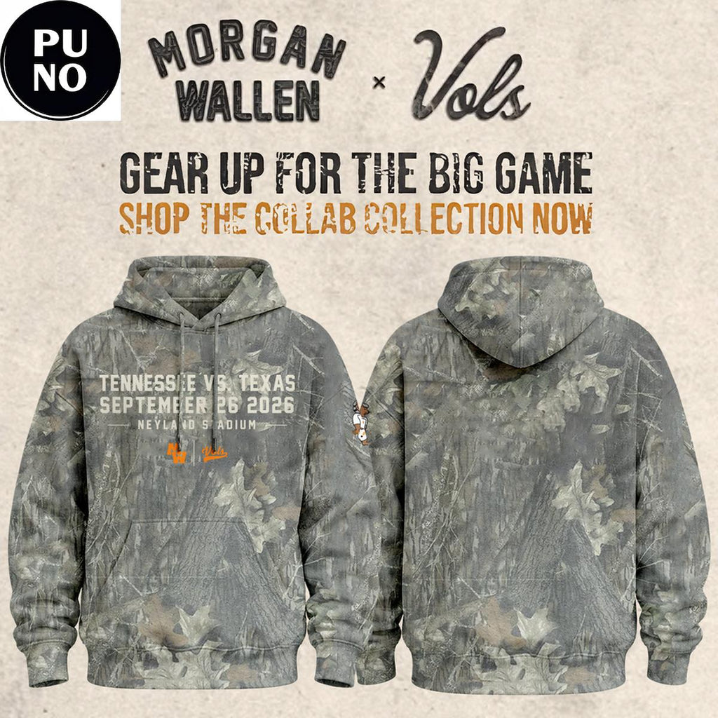 Tennessee Volunteers x Morgan Wallen 2026 Camo Hoodie T-Shirt