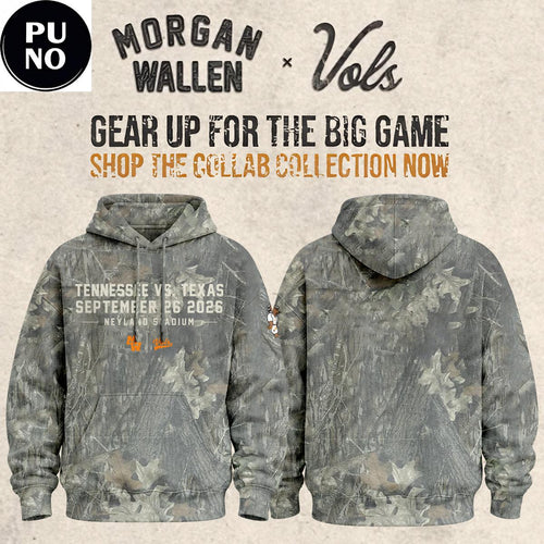 Tennessee Volunteers x Morgan Wallen 2026 Camo Hoodie T-Shirt