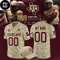 Texas A&M 2026 Honor and Support Desert Camo Personalized Football Jersey