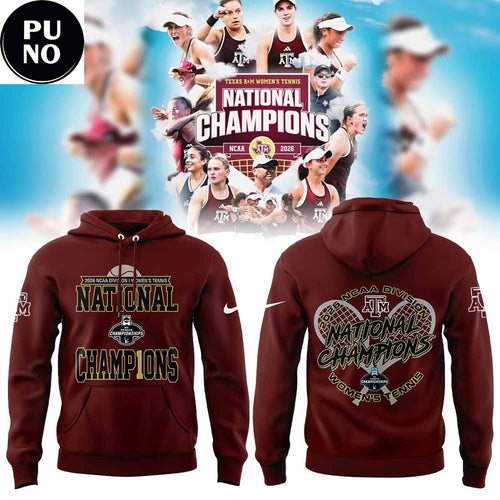 Texas A&M 2026 NCAA DI Women’s Tennis National Champions Hoodie T-Shirt