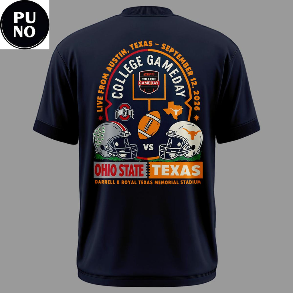 Texas Longhorn College GameDay 2026 vs Ohio State Buckeyes T-Shirt