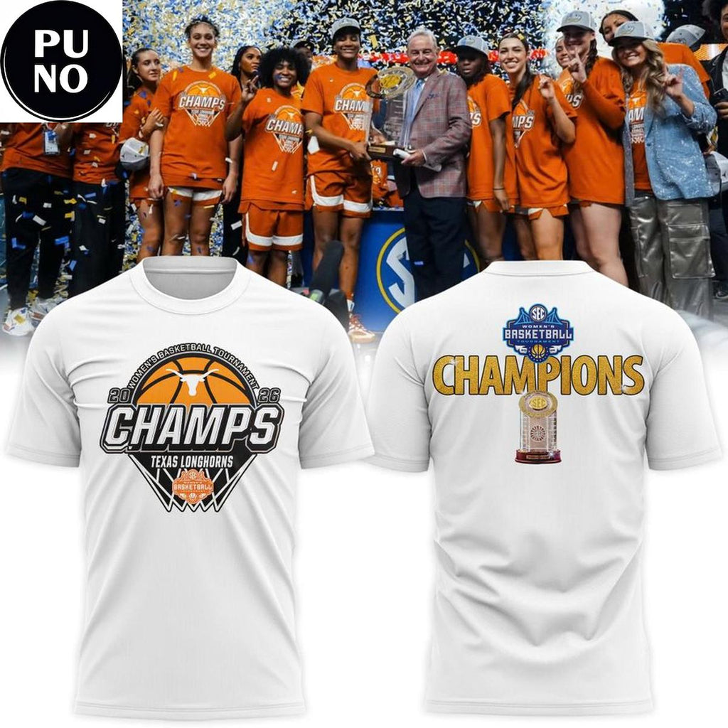 Texas Longhorns Women’s Basketball 2026 SEC Tournament Champions Cup Hoodie T-Shirt
