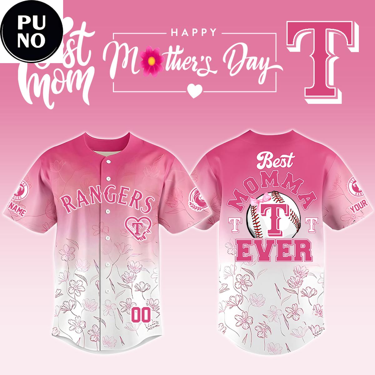 Texas Rangers Happy Mother’s Day and Father’s Day 2026 Personalied Baseball Jersey