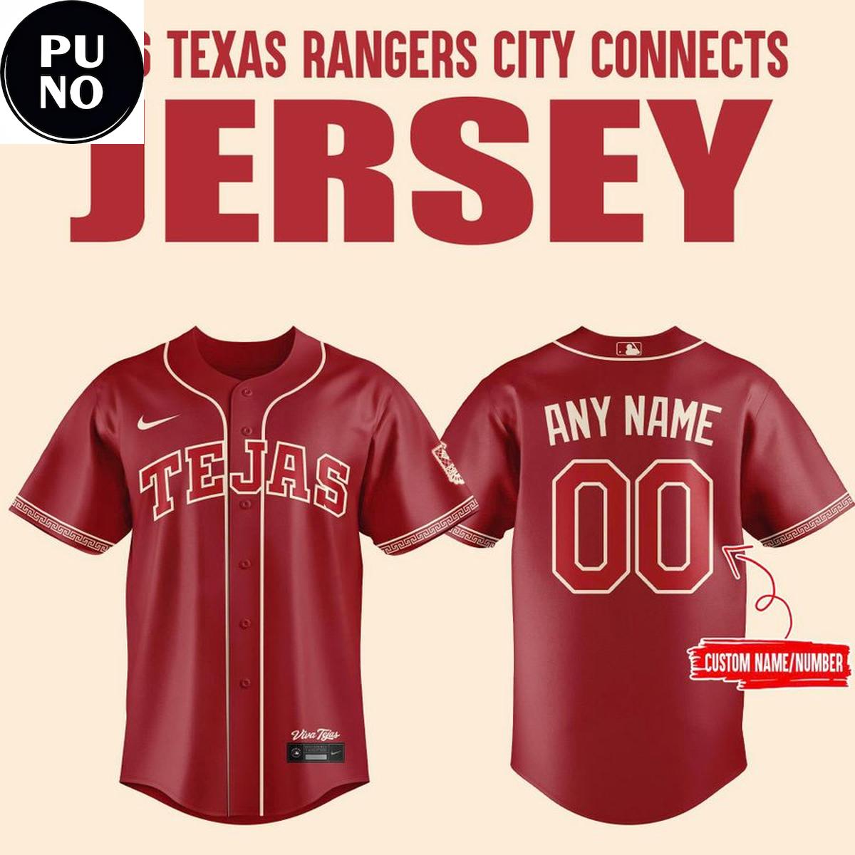 Texas Rangers MLB City Connect 2026 Tejas Personalized Baseball Jersey
