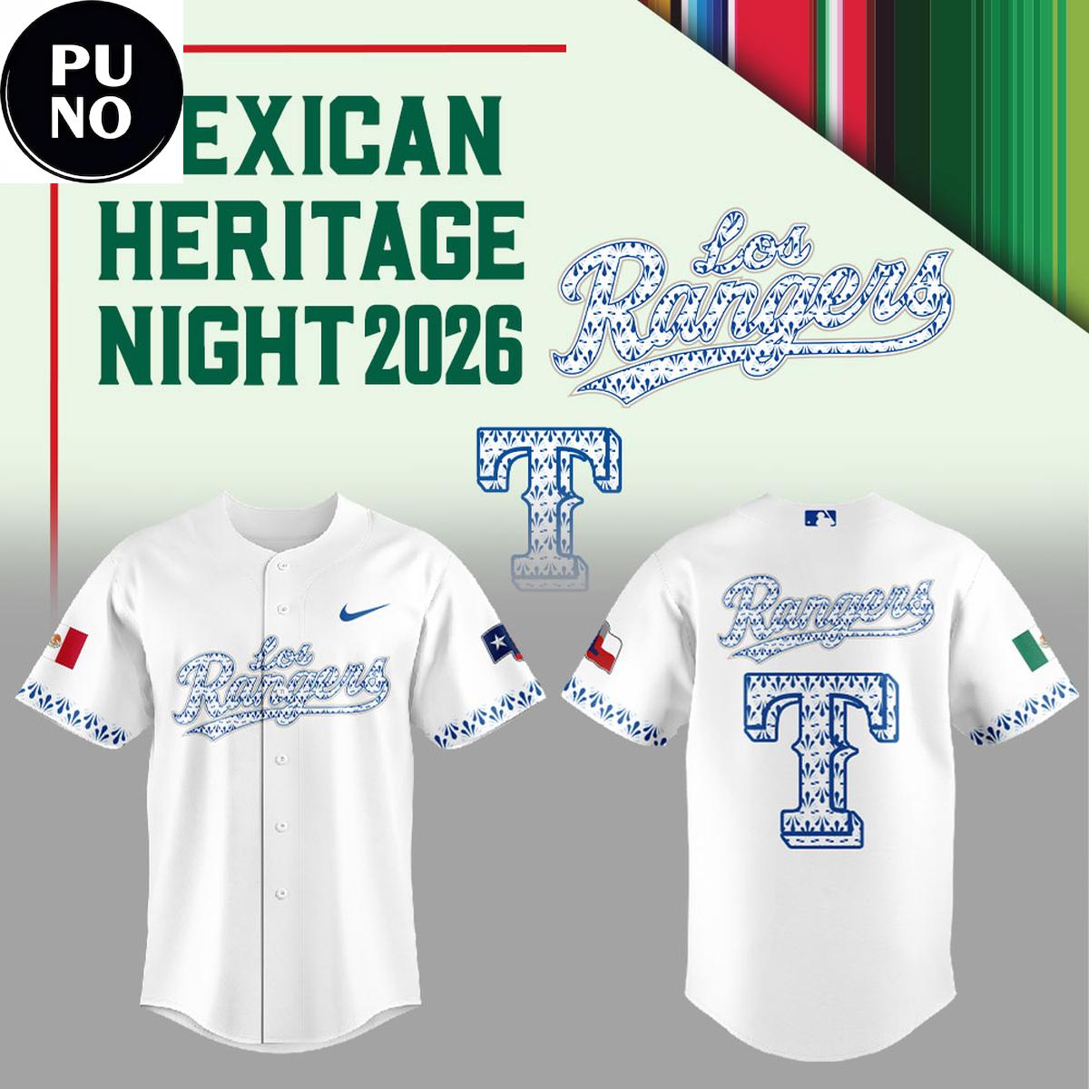 Texas Rangers Mexican Heritage Night 2026 Baseball Jersey