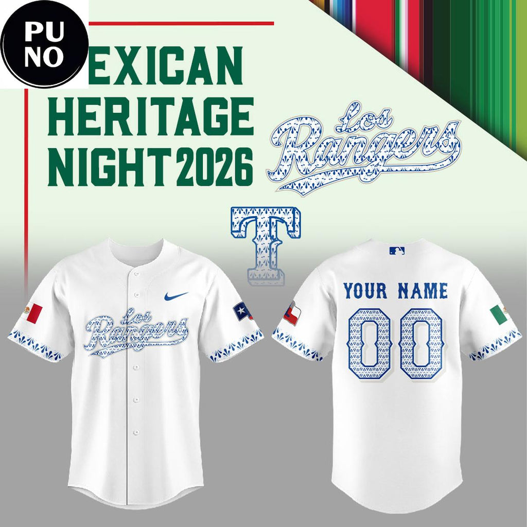 Texas Rangers Mexican Heritage Night 2026 Personalized Baseball Jersey