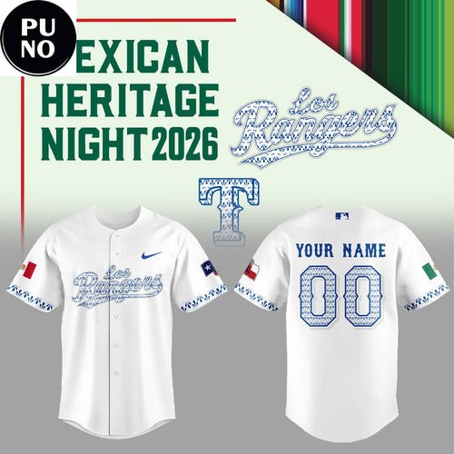 Texas Rangers Mexican Heritage Night 2026 Personalized Baseball Jersey