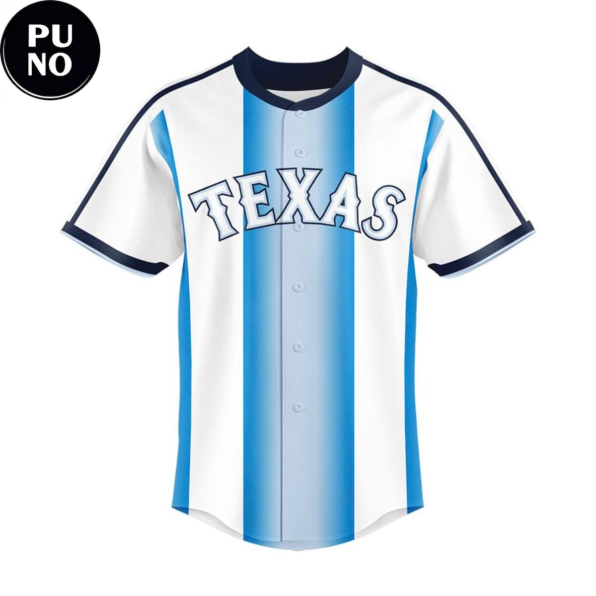 Texas Rangers x Argentina National Soccer 2026 Personalized Baseball Jersey