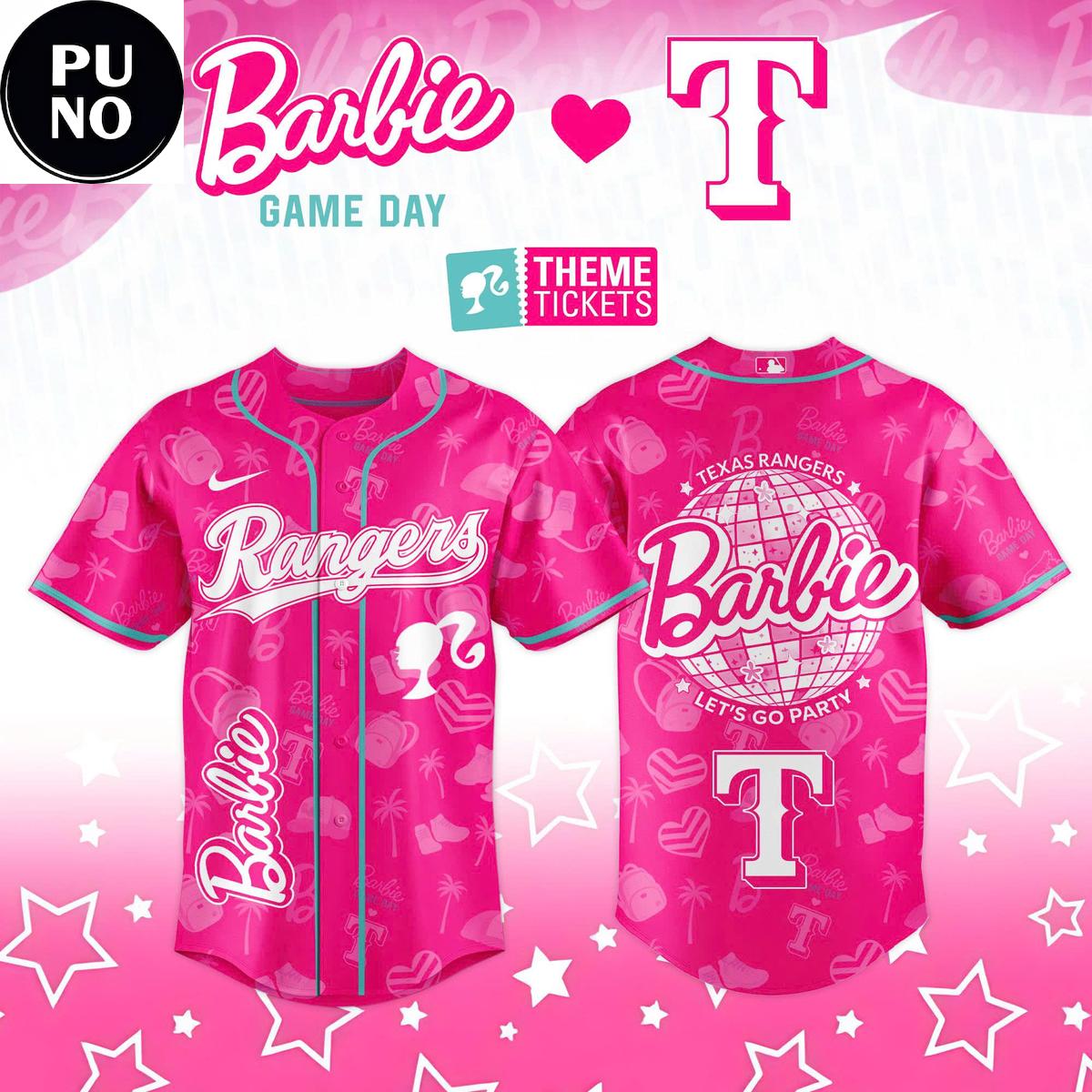 Texas Rangers x Barbie Night 2026 Baseball Jersey