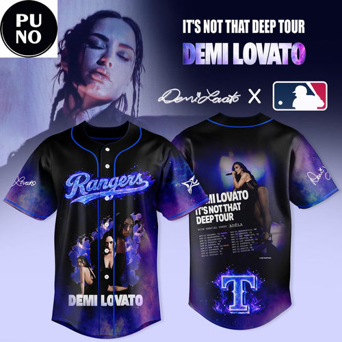 Texas Rangers x Demi Lovato It’s Not That Deep Tour 2026 Baseball Jersey