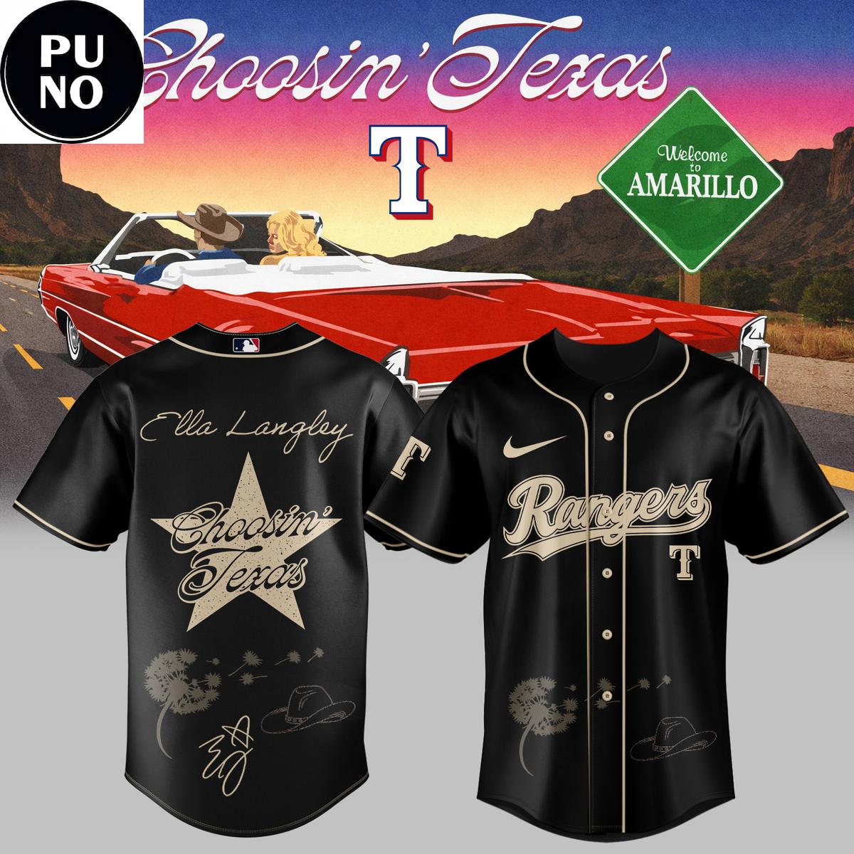 Texas Rangers x Ella Langley Choosin’ Texas 2026 Baseball Jersey