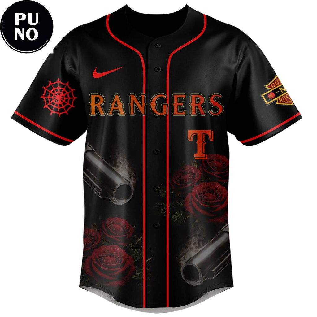 Texas Rangers x Guns N’ Roses 2026 Rock Legend Baseball Jersey