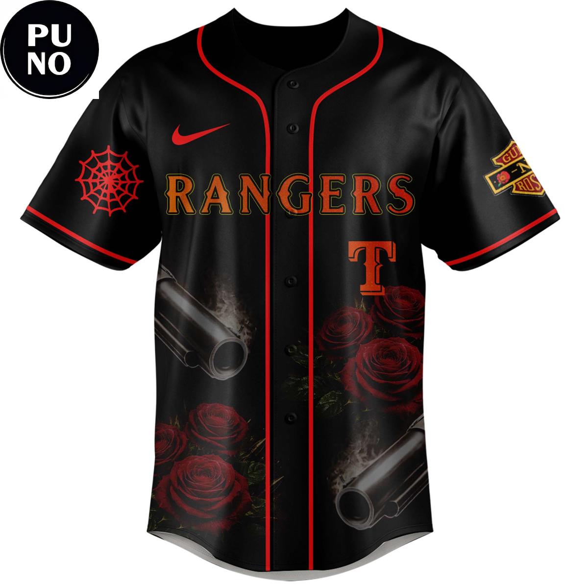 Texas Rangers x Guns N’ Roses 2026 Rock Legend Baseball Jersey