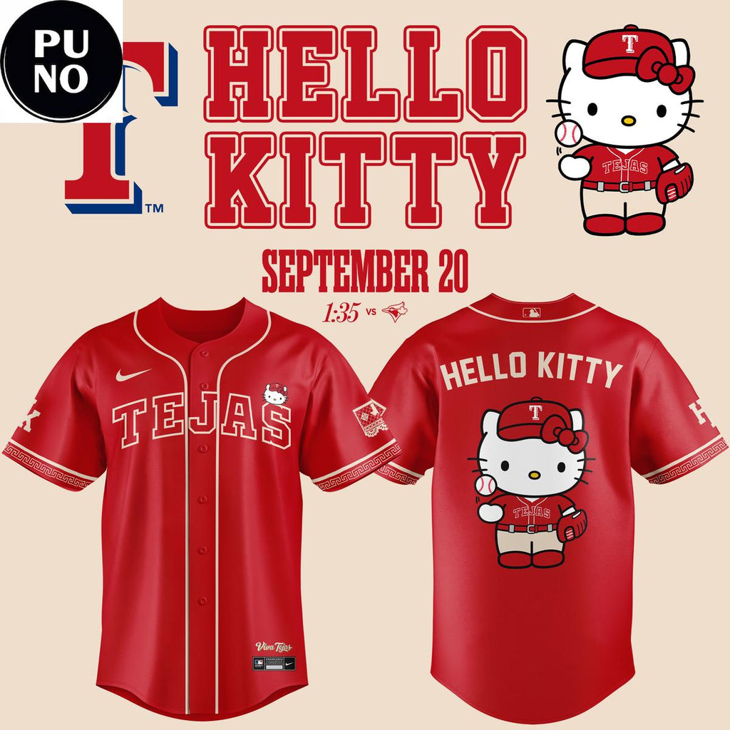 Texas Rangers x Hello Kitty City Connect 2026 Baseball Jersey
