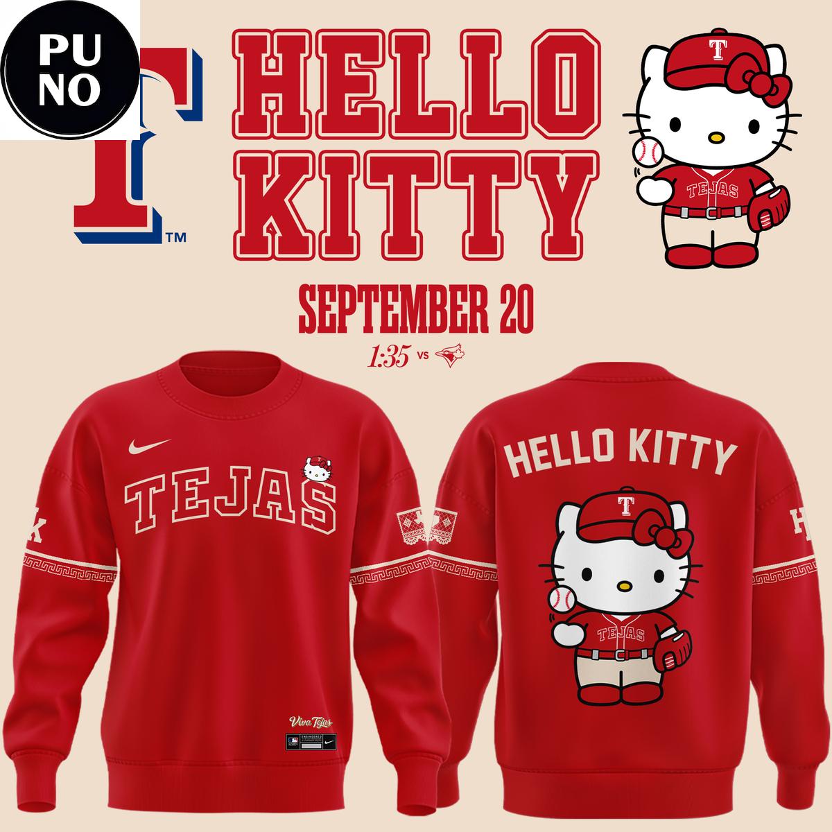 Texas Rangers x Hello Kitty City Connect 2026 Hoodie T-Shirt