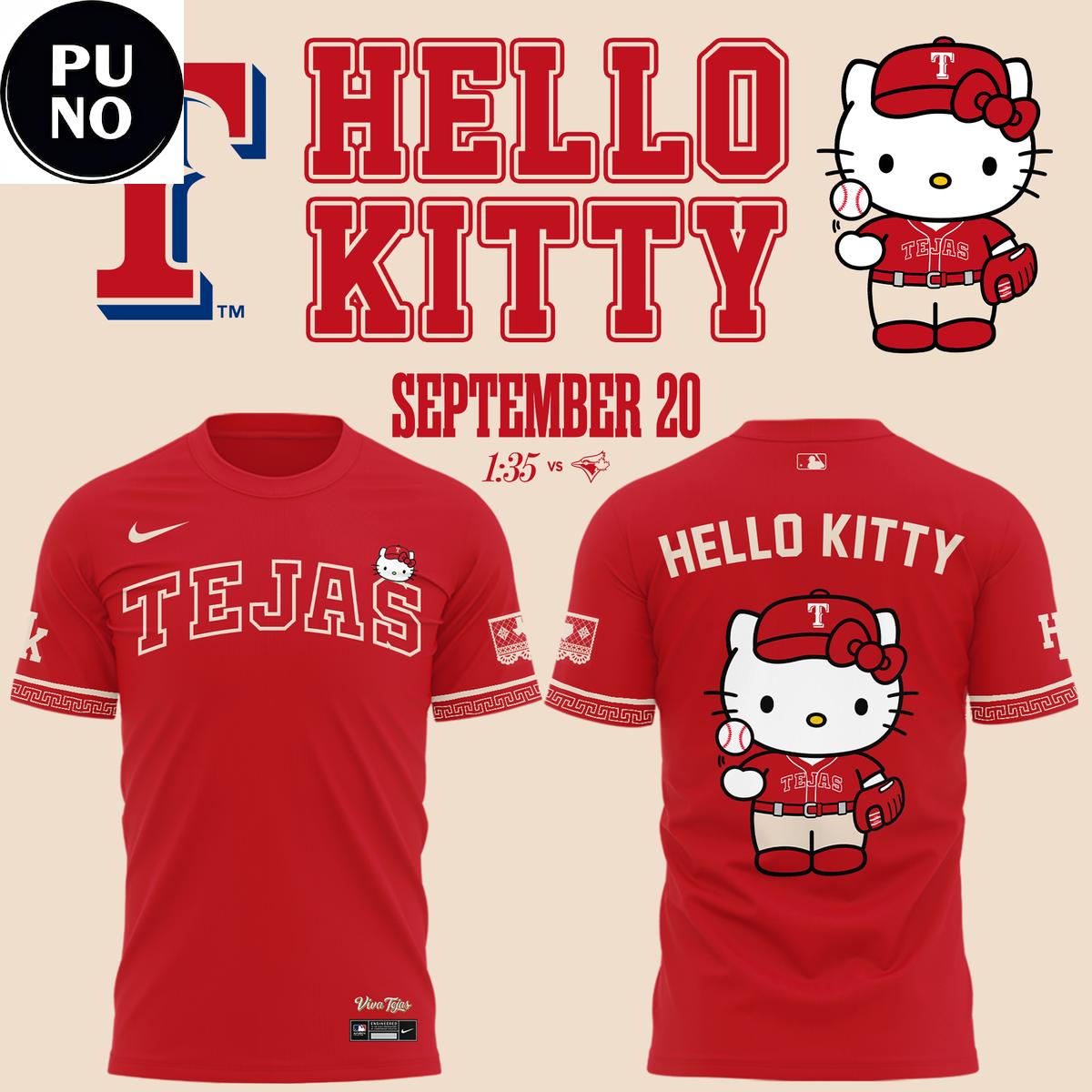Texas Rangers x Hello Kitty City Connect 2026 Hoodie T-Shirt