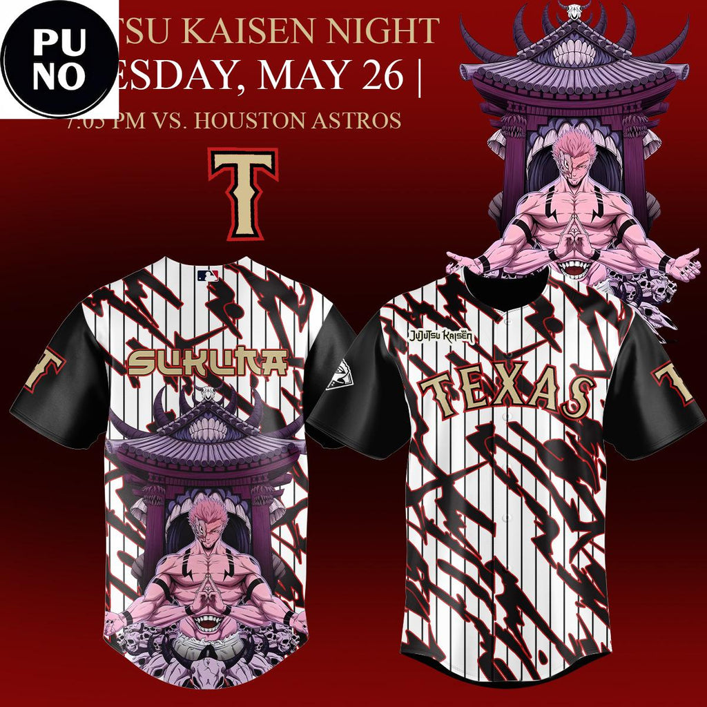 Texas Rangers x Jujutsu Kaisen Night 2026 Baseball Jersey