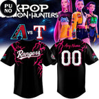 Texas Rangers x K-Pop Demon Hunters 2026 Saja Boys Personalized Baseball Jersey