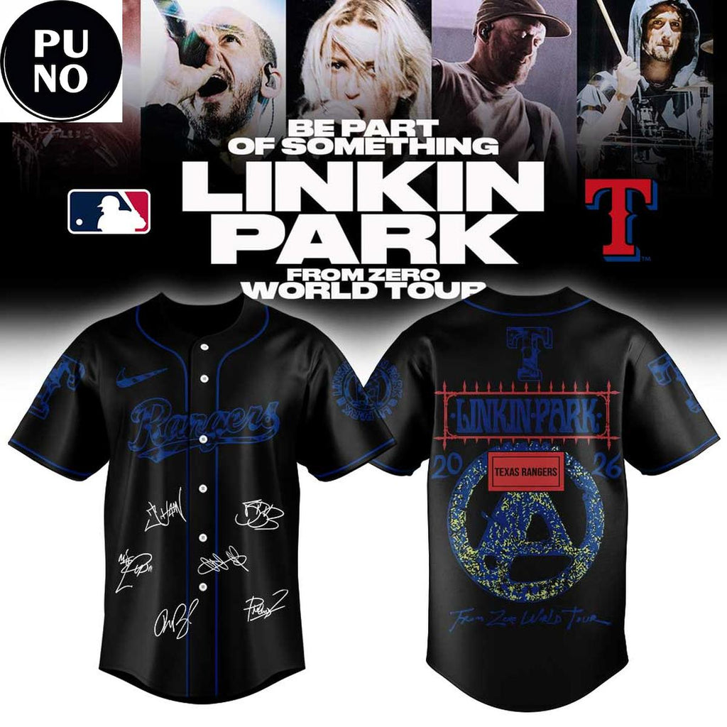 Texas Rangers x Linkin Park From Zero World Tour 2026 Baseball Jersey